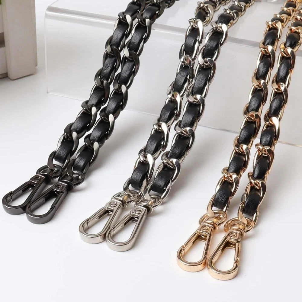 Strap Chanel Style Chain - Faux Leather - Replacement for Crossbody Shoulder Bag - Picture 4 of 8